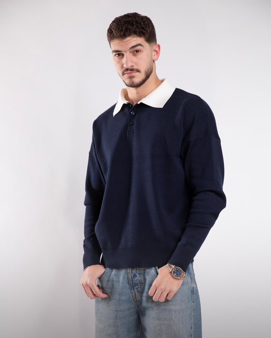 Navy Knitted Sweater