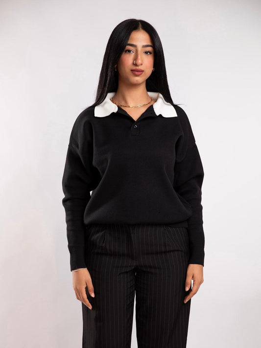 Black Knitted Sweater