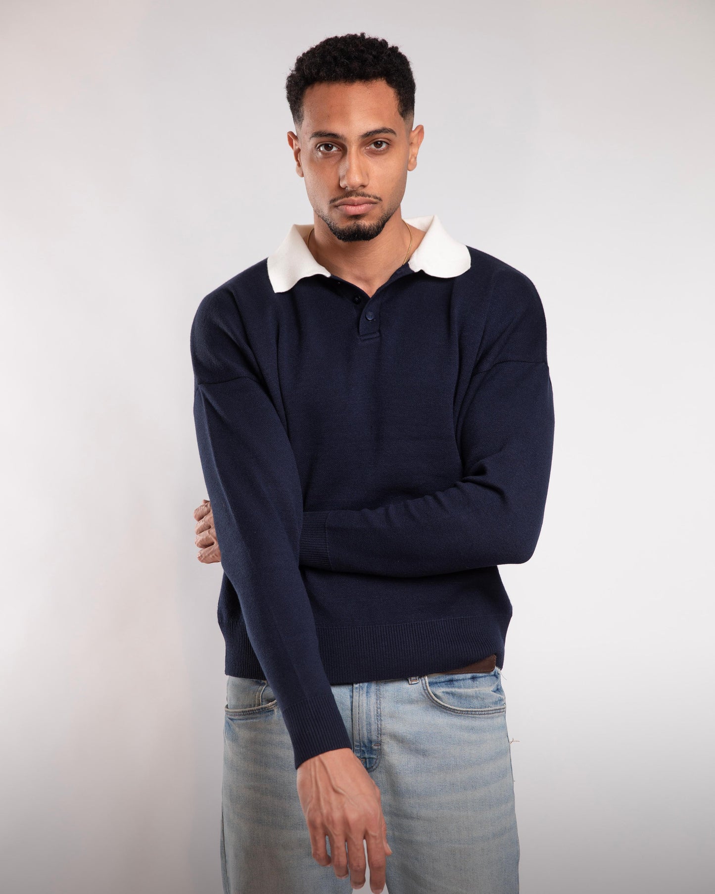 Navy Knitted Sweater