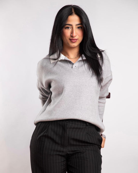 Gray Knitted Sweater