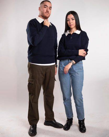 Navy Knitted Sweater